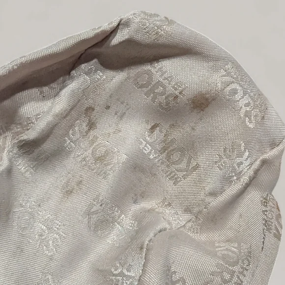 Michael Michael Kors Pebbled Leather Hobo Bag White Gold Tassel Crossbody - Picture 11 of 11